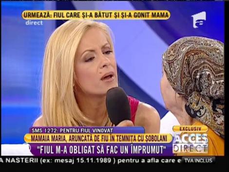 Mamaia Maria: "Fiul nu mi-a dat niciun leu din pensie"