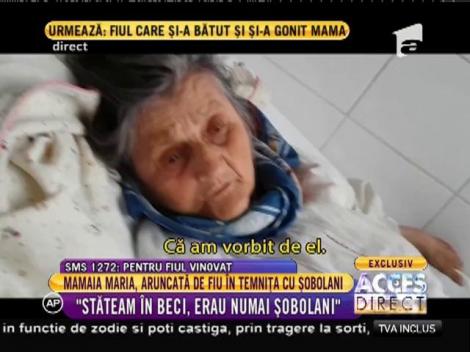 Mamaia Maria, aruncată de fiu în temniţa cu şobolani