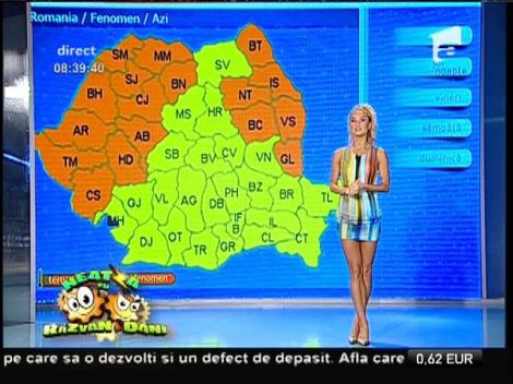 Temperaturile de foc ne însoţesc şi astăzi! Va fi cod portocaliu de caniculă! Vremea cu Flavia Mihăşan
