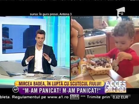 Mircea Badea în luptă cu scutecul fiului