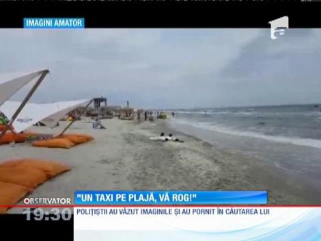 Un taximetrist a intrat cu mașina pe plajă