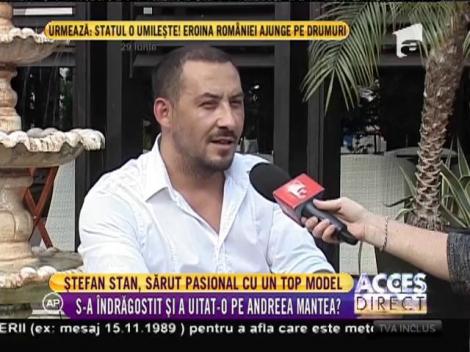 Ştefan Stan, sărut pasional cu un top model