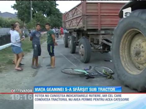 Viața unei copile de 11 ani s-a sfârșit sub tractor