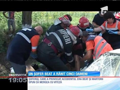 Un șofer beat a rănit cinci oameni