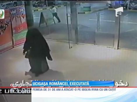 Ucigaşa Ibolyei Ryan, americanca de origine română înjunghiată într-un mall din Abu Dhabi, a fost executată