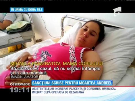 Sancţiunii scrise pentru medicii care au ţinut trei zile o viitoare mamă pentru o cezariană
