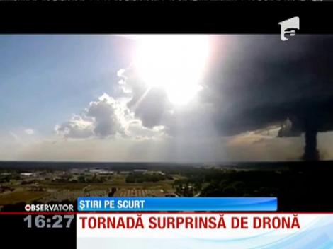 Tornadă surprinsă de dronă
