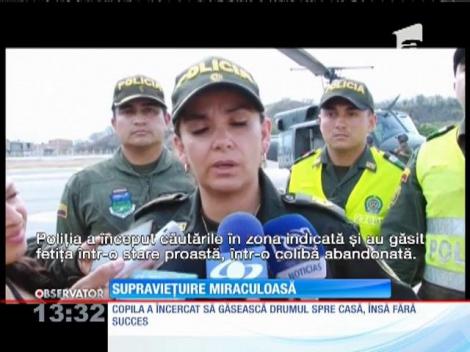 O fetiţă de șapte ani din Columbia a supravieţuit 18 zile în junglă