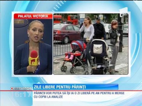 Părinţii vor primi o zi liberă pentru a-şi duce copiii la analize