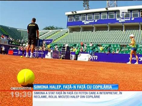 150 de copii pasionaţi de tenis au fost adversarii Simonei Halep