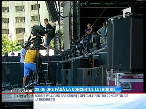 Ultimele pregătiri pentru marele concert al lui Robbie Williams