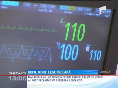 Chirurgii din Cluj se simt legaţi de mâini şi de picioare, la două săptămâni de la moartea Sarei Maria