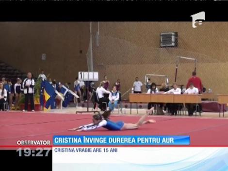 Gimnasta Cristina Vrabie învinge durerea pentru a deveni campioană
