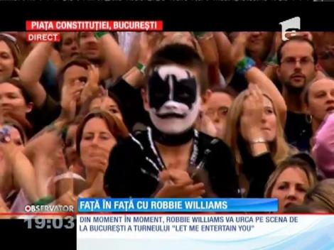 Concert Robbie Williams. Atmosferă incendiară în Piața Constituției