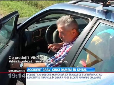 Cinci oameni au fost grav răniţi în urma unui accident petrecut în Vaslui