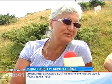 Puțini turiști pe muntele Găina