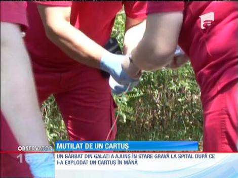 Un pensionar a fost mutilat de un cartuş pe care a vrut să-l cureţe