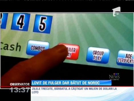 Lovit de trăsnet şi apoi bătut de noroc