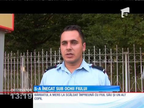 Un bărbat de 41 de ani s-a înecat sub ochii fiului sau de 11 ani
