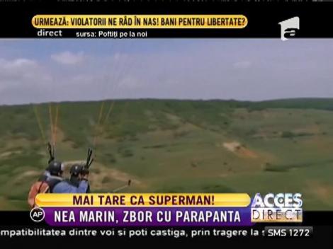 Nea Mărin, zbor cu parapanta