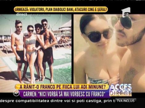 Carmen Minune: "Nici vorbă să mai vorbesc cu Franco"