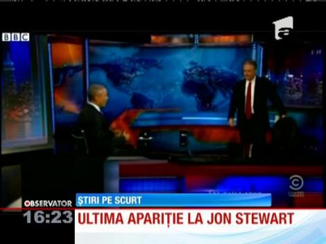 Barack Obama, ultima apariţie la emisiunea celebrului Jon Stewart