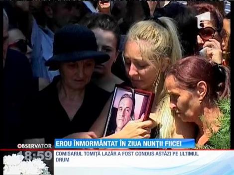 Comisarul Tomiţă Lazăr înmormântat în ziua nunții fiicei