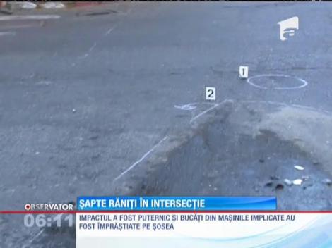Şapte oameni, răniţi într-o intersecţie din Buzău