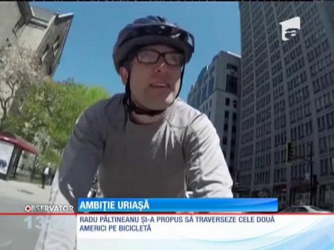 Radu Păltineanu şi-a propus să traverseze cele două Americi pe bicicletă