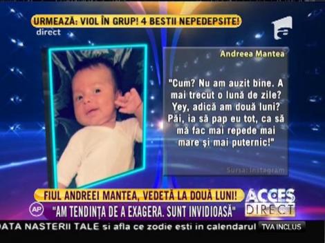 David Andrei, fiul Andreei Mantea, vedetă la două luni!