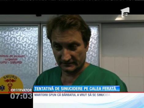 Tentativă de sinucidere pe calea ferată