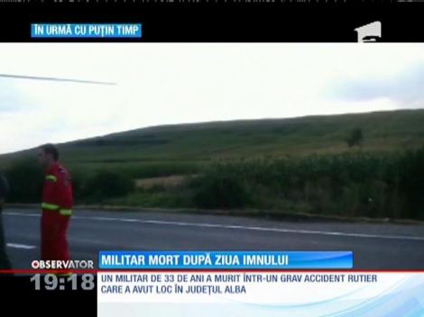 Un militar de 33 de ani a murit într-un grav accident rutier, în Alba