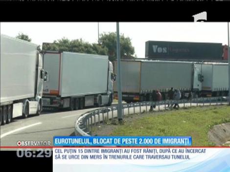 Eurotunelul, blocat de peste 2000 de imigranți
