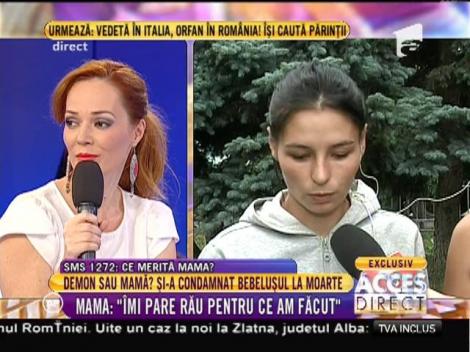 Ștefania, mama care și-a lăsat bebelușul în câmp: "Mi-am dorit acest copil!"