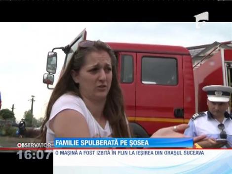 O familie a fost spulberată de un camion, la intrarea în oraşul Suceava