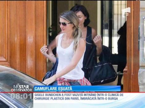 Gisele Bundchen surprinsă la o clincă de chirurgie plastică îmbracată într-o burqa