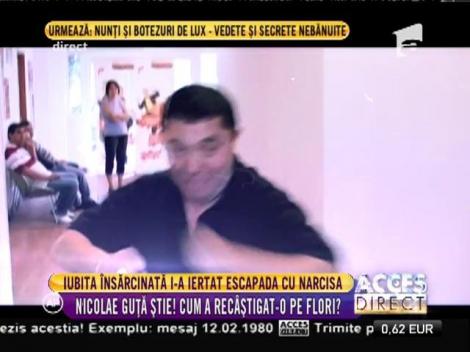 Nicolae Guţă ştie cum să se facă iertat! După ce s-a întâlnit cu Narcisa pe ascuns, manelistul a avut de furcă cu gelozia iubitei însărcinate