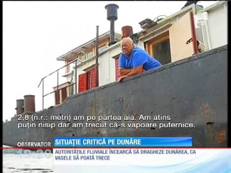 A secat Dunărea! Zeci de vase sunt blocate