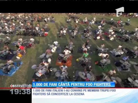 1.000 de italieni au încercat să-i convingă pe membrii trupei rock Foo Figters să cânte la ei în peninsulă