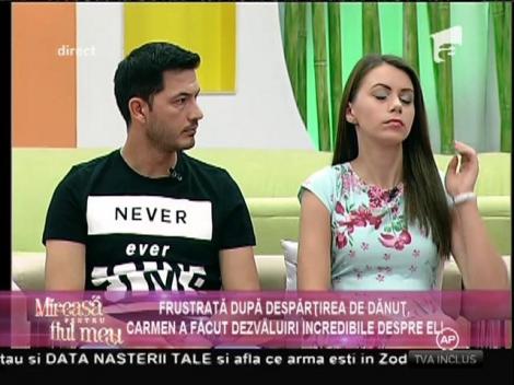 Carmen: "Dănuț a renunțat la mine fără să se uite în urmă!"