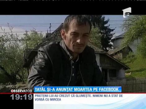 Un tată de 34 de ani şi-a anunţat moartea pe Facebook