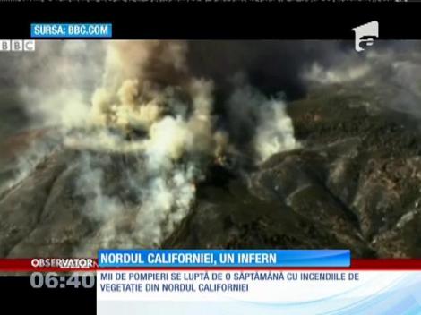 Incendiul devastator de vegetaţie mătură în continuare nordul Californiei