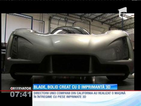 Blade, primul automobil creat în întregime cu o imprimantă 3D