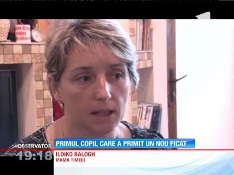 Primul copil care a primit un ficat nou în România