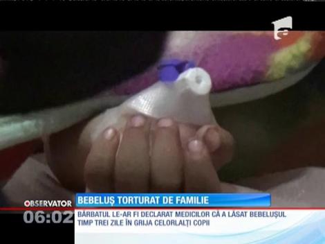 Un bebeluş de nouă luni a fost torturat cu sălbăticie de familie