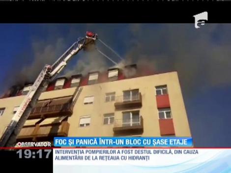 Incendiu într-un un bloc din București. Toți locatarii au fost evacuați!