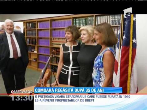 Vioară Stradivarius regăsită după 35 de ani