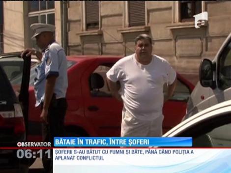 O bătaie între doi şoferi a fost oprită numai cu intervenţia mascaţilor, pe o stradă din Timişoara