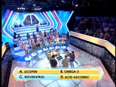 Rândul 5: Care este substanța minune din boaba de strugure negru, datorită căreia se consideră că franțuzoaicele care beau vin roșu îmbătrânesc mai greu?