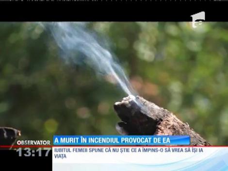 O femeie a murit în incendiul provocat de ea